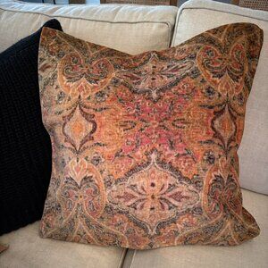 POTTERY BARN Patterned Velvet Throw Pillow Cover